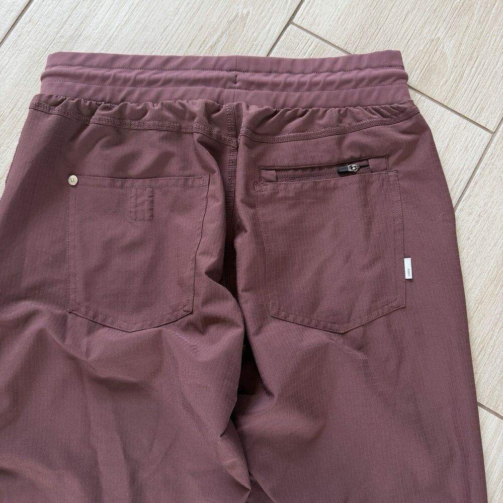 Vuori Fig Maroon Summits Woven Ripstop Jogger Activewear Pants Small Womens - Picture 6 of 8